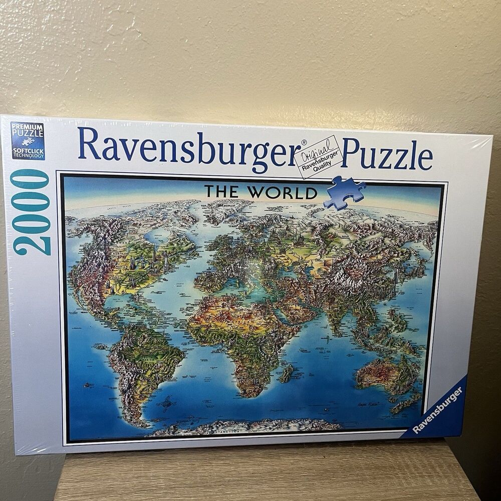 New Sealed Ravensburger Puzzle The World 2000 Piece #166831 - Picture 2 of 8